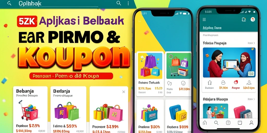 Tampilan antarmuka aplikasi 5ZK dengan berbagai kupon menarik.