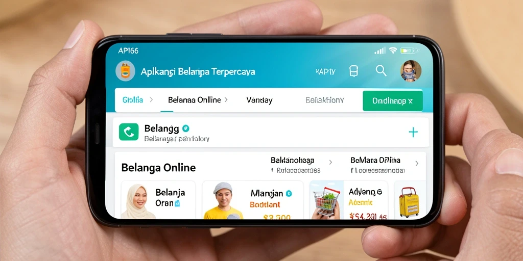 Antarmuka aplikasi API66 untuk pengalaman Belanja Online yang menarik.